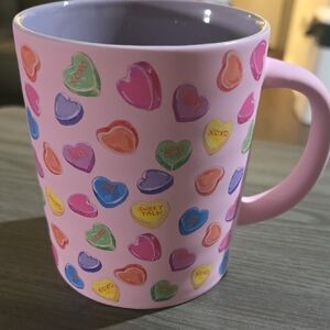 austin & ash valentine's day pink conversation hearts ceramic Nwt
